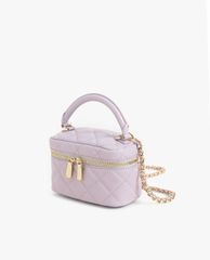 CHARLES & KEITH - Túi xách tay bé gái Two Way Zip Metallic Quilted