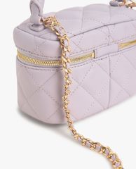 CHARLES & KEITH - Túi xách tay bé gái Two Way Zip Metallic Quilted