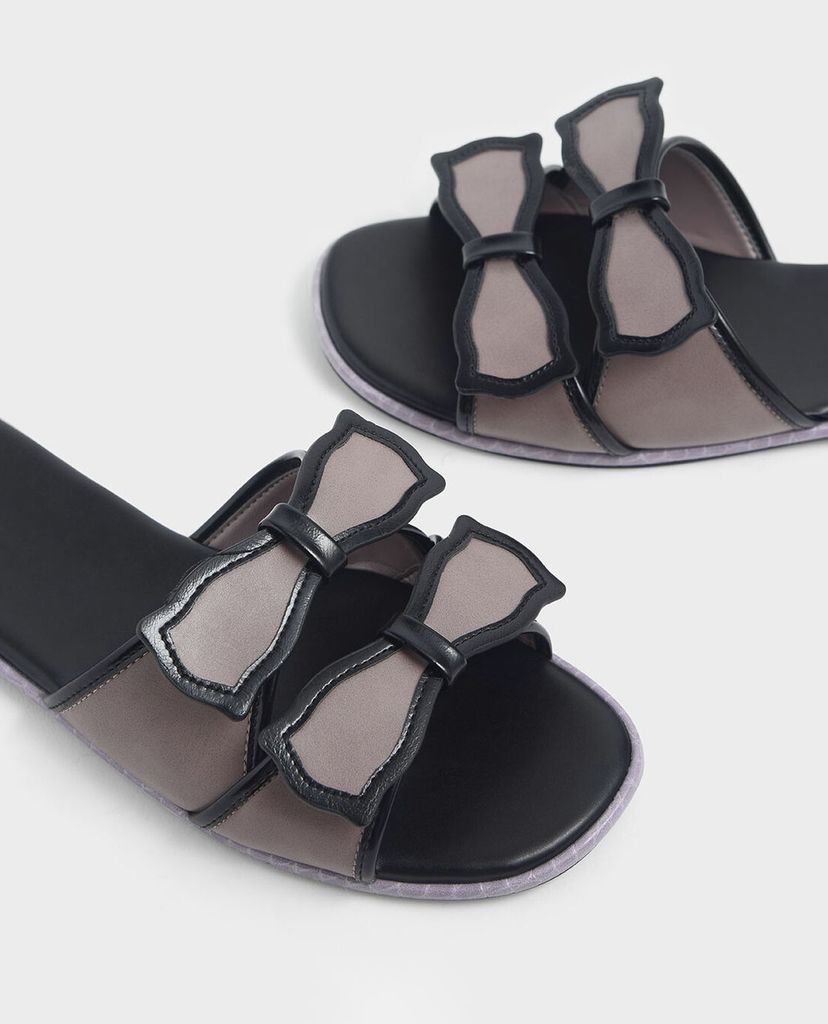 CHARLES & KEITH - Giày sandal Double Bow Slide