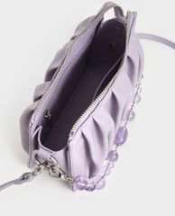 CHARLES & KEITH - Túi đeo vai nữ chữ nhật Beaded Strap Ruched
