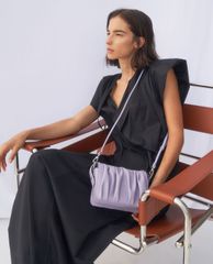CHARLES & KEITH - Túi đeo vai nữ chữ nhật Beaded Strap Ruched