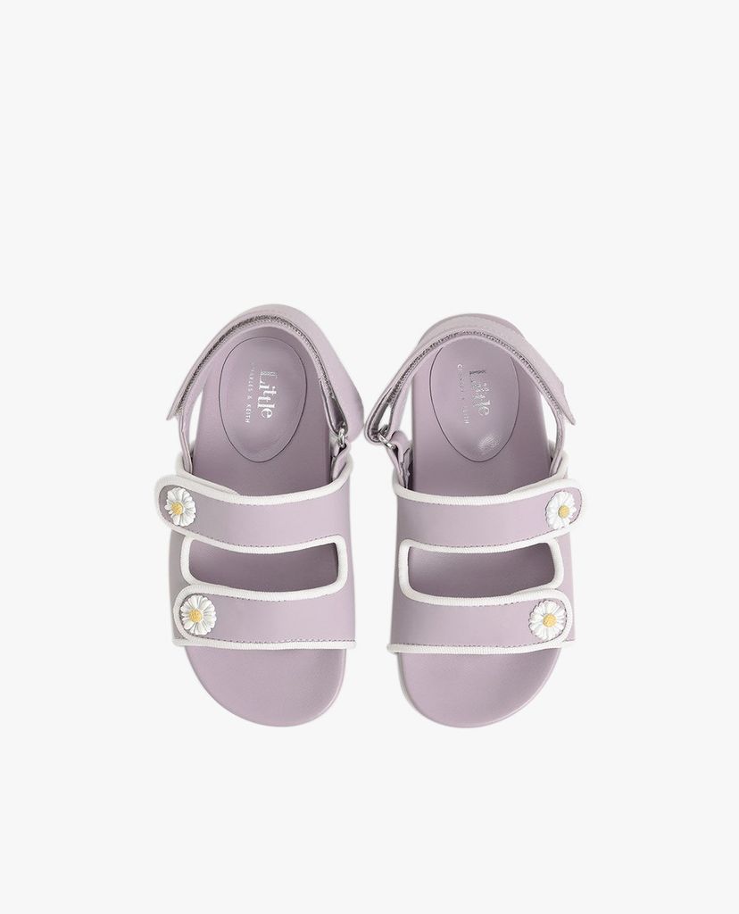 CHARLES & KEITH - Giày sandals trẻ em Flower Embellished