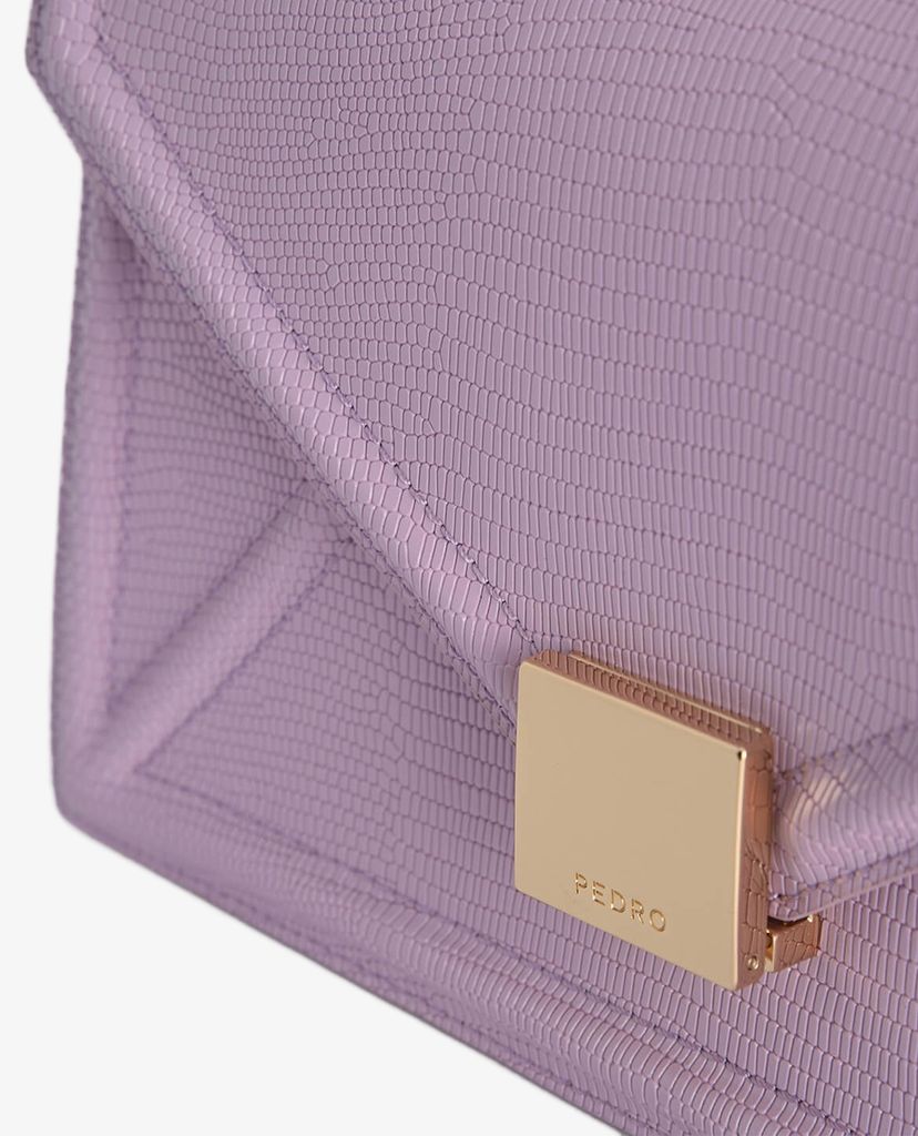 PEDRO - Túi đeo vai phom chữ nhật Lizard Effect Leather Envelope