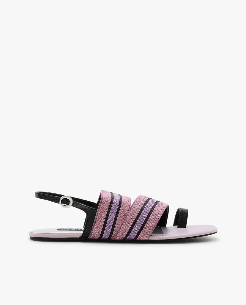 CHARLES & KEITH - Giày sandals nữ Leather Glitter Slingback