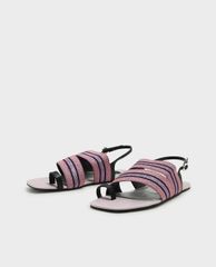 CHARLES & KEITH - Giày sandals nữ Leather Glitter Slingback