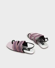 CHARLES & KEITH - Giày sandals nữ Leather Glitter Slingback