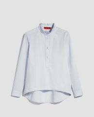 MAX&Co. - Áo sơ mi nữ tay dài cổ trụ Pinstriped Lamé