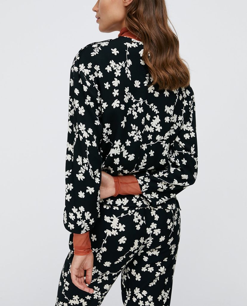 MAX&Co. - Áo kiểu nữ cổ tròn tay dài Floral Print Sablé