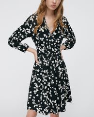 MAX&Co. - Đầm mini tay dài cổ V Floral Sablé