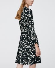 MAX&Co. - Đầm mini tay dài cổ V Floral Sablé