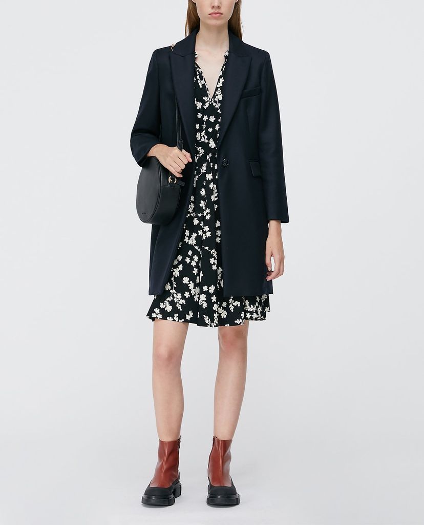 MAX&Co. - Đầm mini tay dài cổ V Floral Sablé