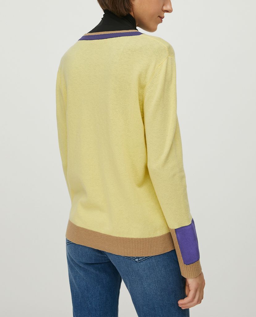 MAX&Co. - Áo cardigan nữ tay dài cổ tròn Colour Block