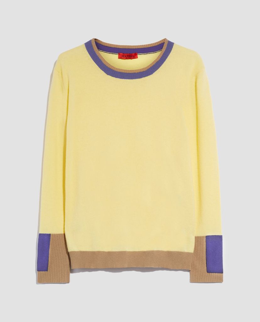 MAX&Co. - Áo cardigan nữ tay dài cổ tròn Colour Block
