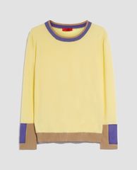 MAX&Co. - Áo cardigan nữ tay dài cổ tròn Colour Block