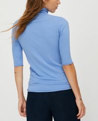 MAX&Co. - Áo sweater nữ tay ngắn cổ lọ Stretch Knit Turtuleneck