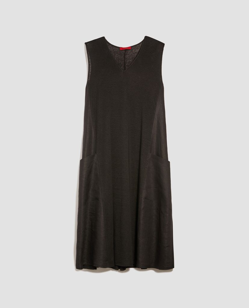 MAX&Co. - Đầm midi sát nách cổ V phom suông Flared Linen