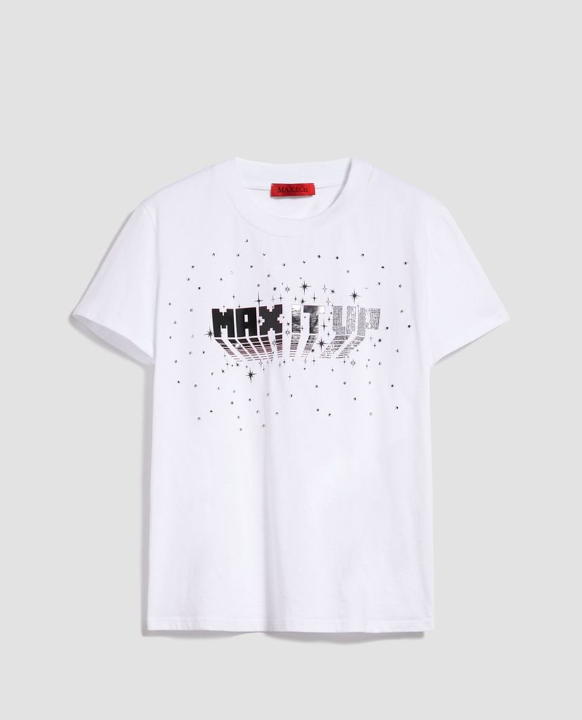MAX&Co. - Áo thun nữ cổ tròn tay ngắn Cotton Printed