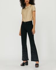 MAX&Co. - Áo thun nữ cổ tròn tay ngắn Jersey Lamé Slogan