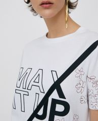 MAX&Co. - Áo thun nữ cổ tròn tay ngắn Print And Embroidery