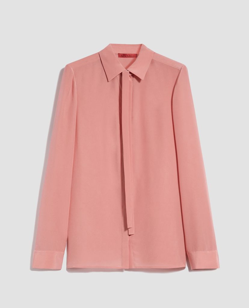 MAX&Co. - Áo sơ mi nữ tay dài cổ bẻ Pure Silk