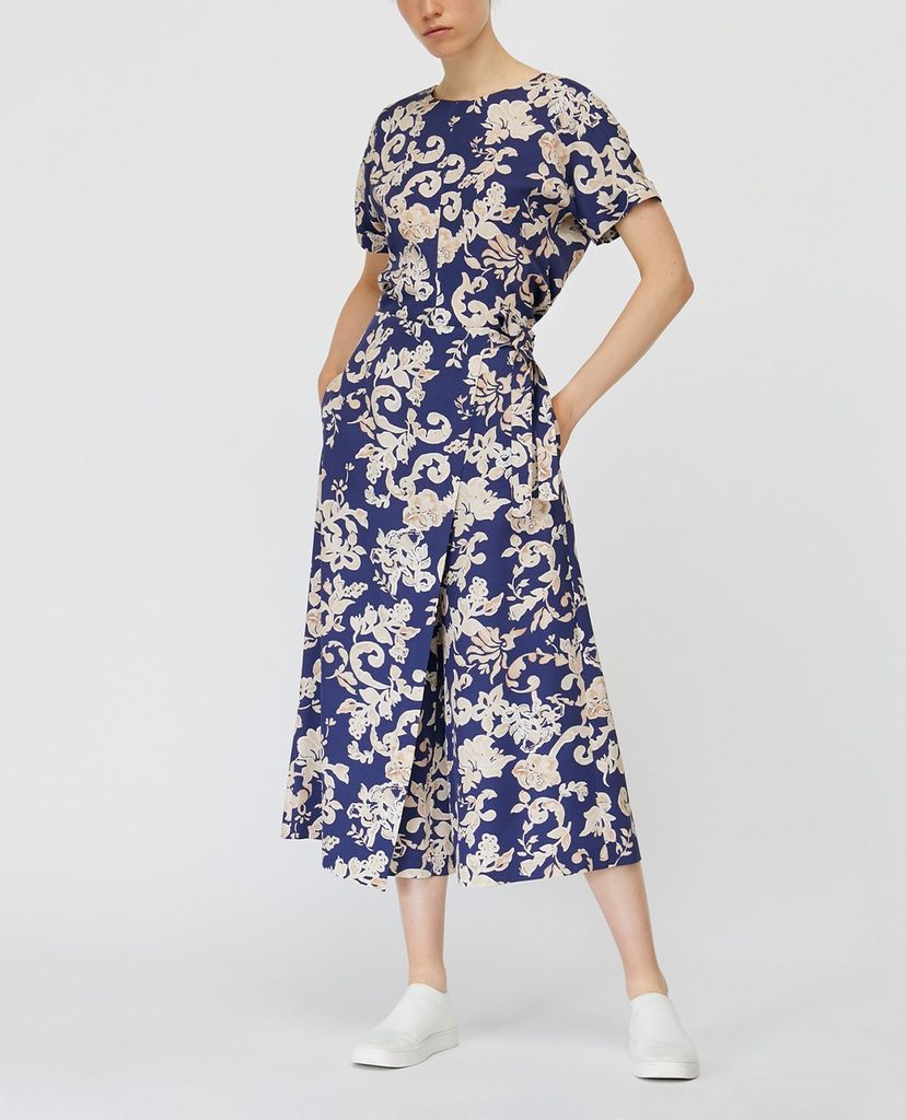 MAX&Co. - Áo kiểu nữ phom suông cổ tròn tay ngắn Printed Twill