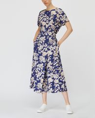MAX&Co. - Áo kiểu nữ phom suông cổ tròn tay ngắn Printed Twill
