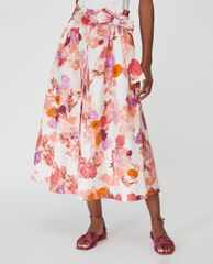 MAX&Co. - Chân váy midi xếp li Floral Poplin