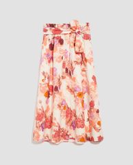 MAX&Co. - Chân váy midi xếp li Floral Poplin