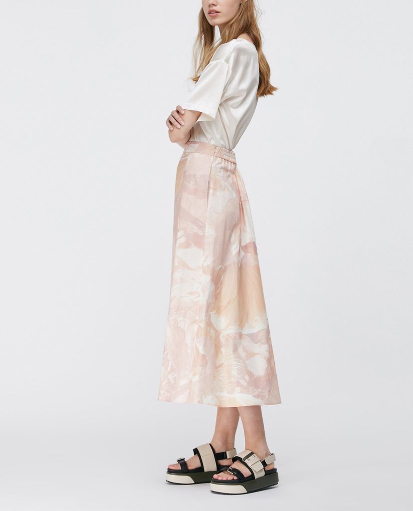 MAX&Co. - Chân váy midi phối họa tiết Printed Cotton