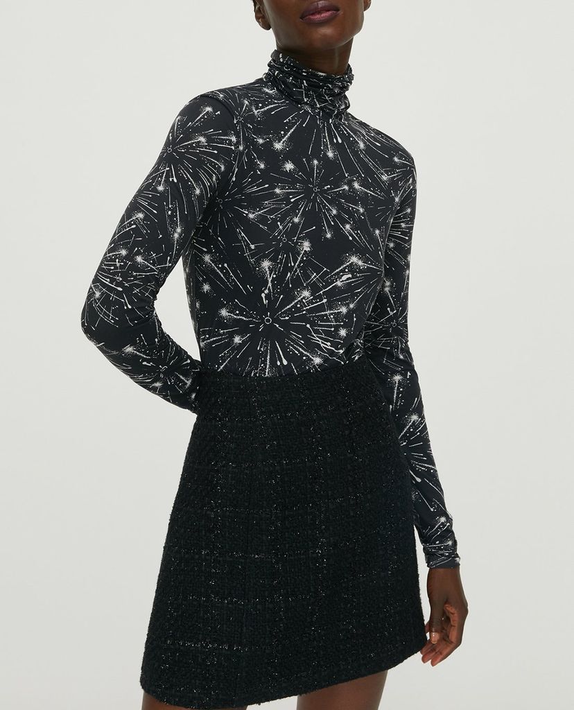 MAX&Co. - Áo thun nữ tay dài cổ lọ họa tiết Stretch Jersey