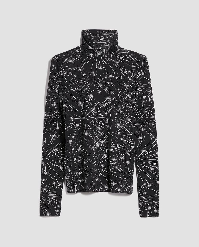 MAX&Co. - Áo thun nữ tay dài cổ lọ họa tiết Stretch Jersey
