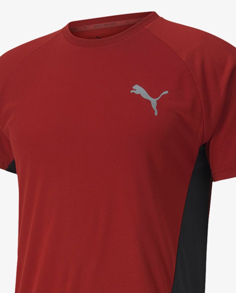 PUMA - Áo thun nam cổ tròn tay ngắn Sportstyle Evostripe
