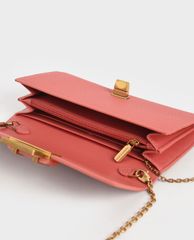CHARLES & KEITH - Ví nữ dạng gập Stone Embellished