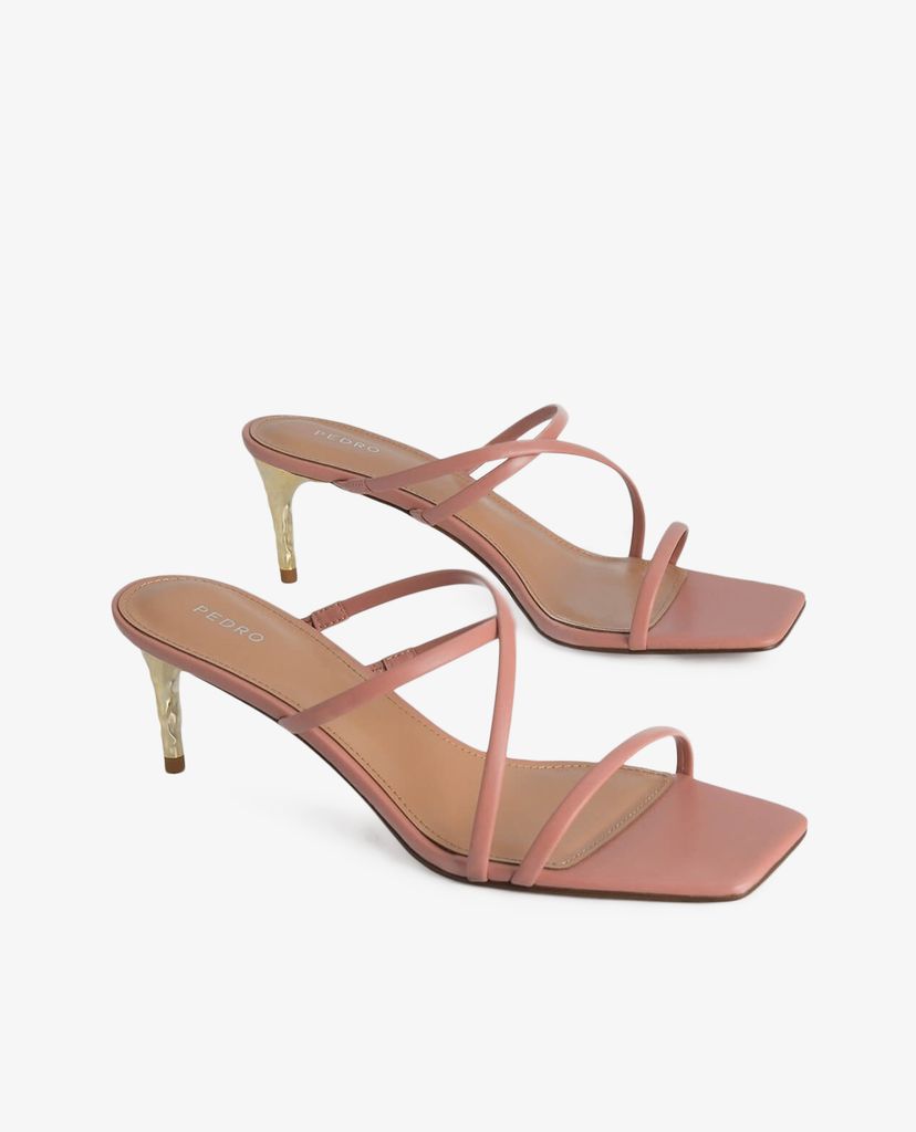 PEDRO - Giày cao gót hở mũi quai mảnh Pearlised Strappy