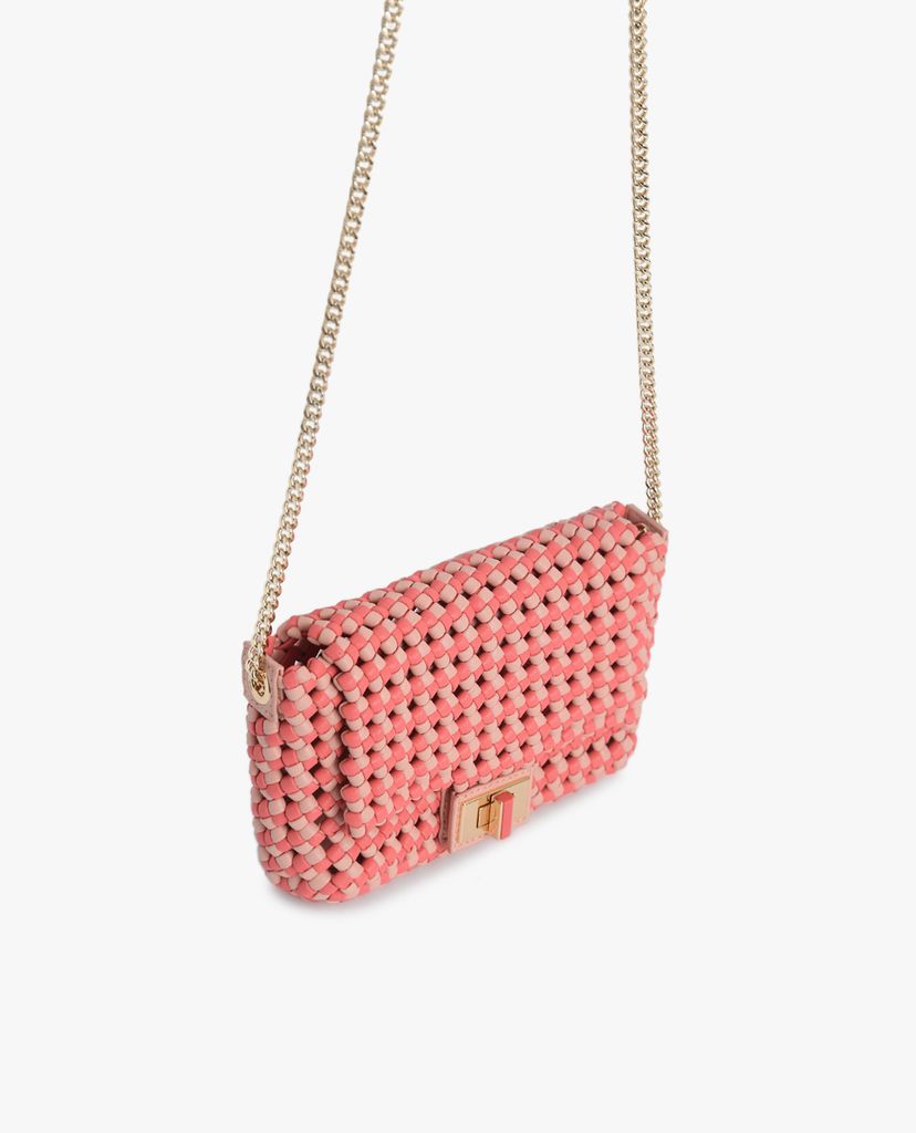 PEDRO - Túi đeo chéo nữ chữ nhật nắp gập Woven