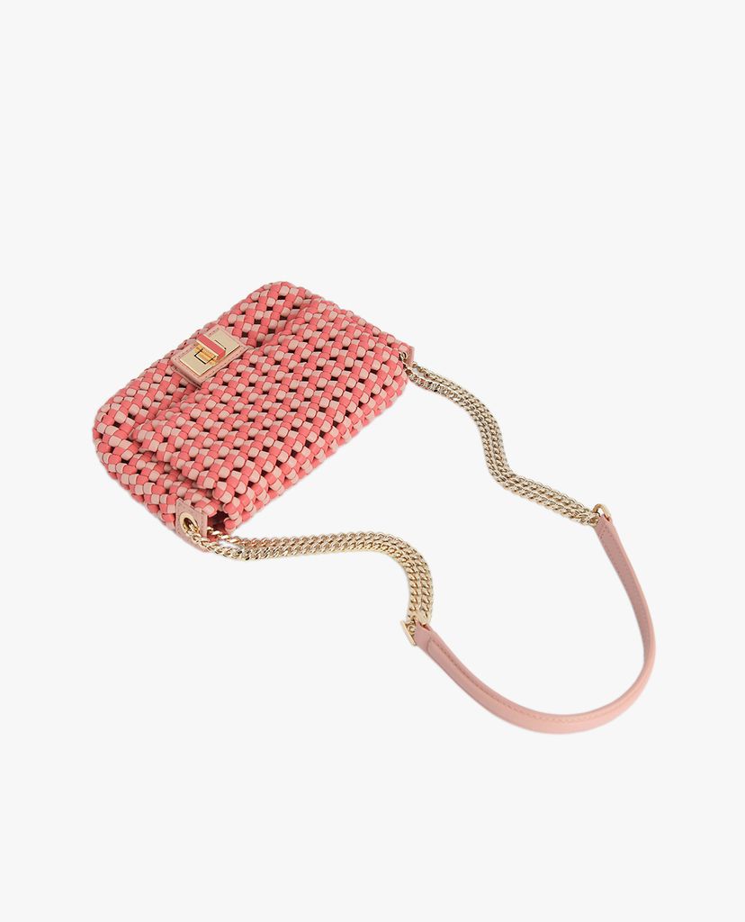 PEDRO - Túi đeo chéo nữ chữ nhật nắp gập Woven