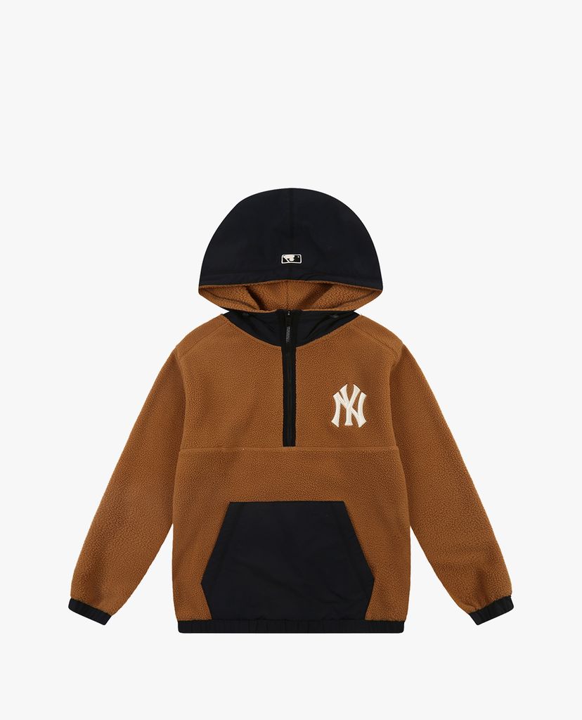 MLB - Áo hoodie tay dài phối mũ thời trang Fleece Color Contrast