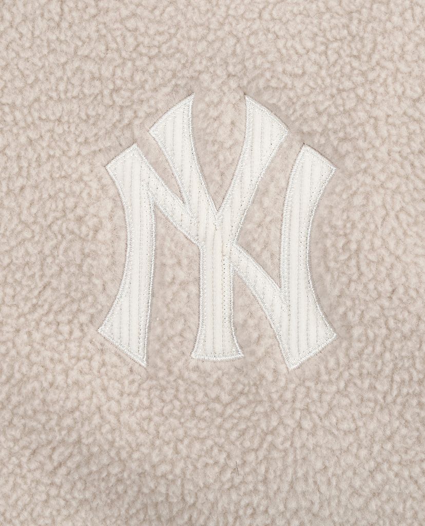 MLB - Áo hoodie tay dài phối mũ thời trang Fleece Lined