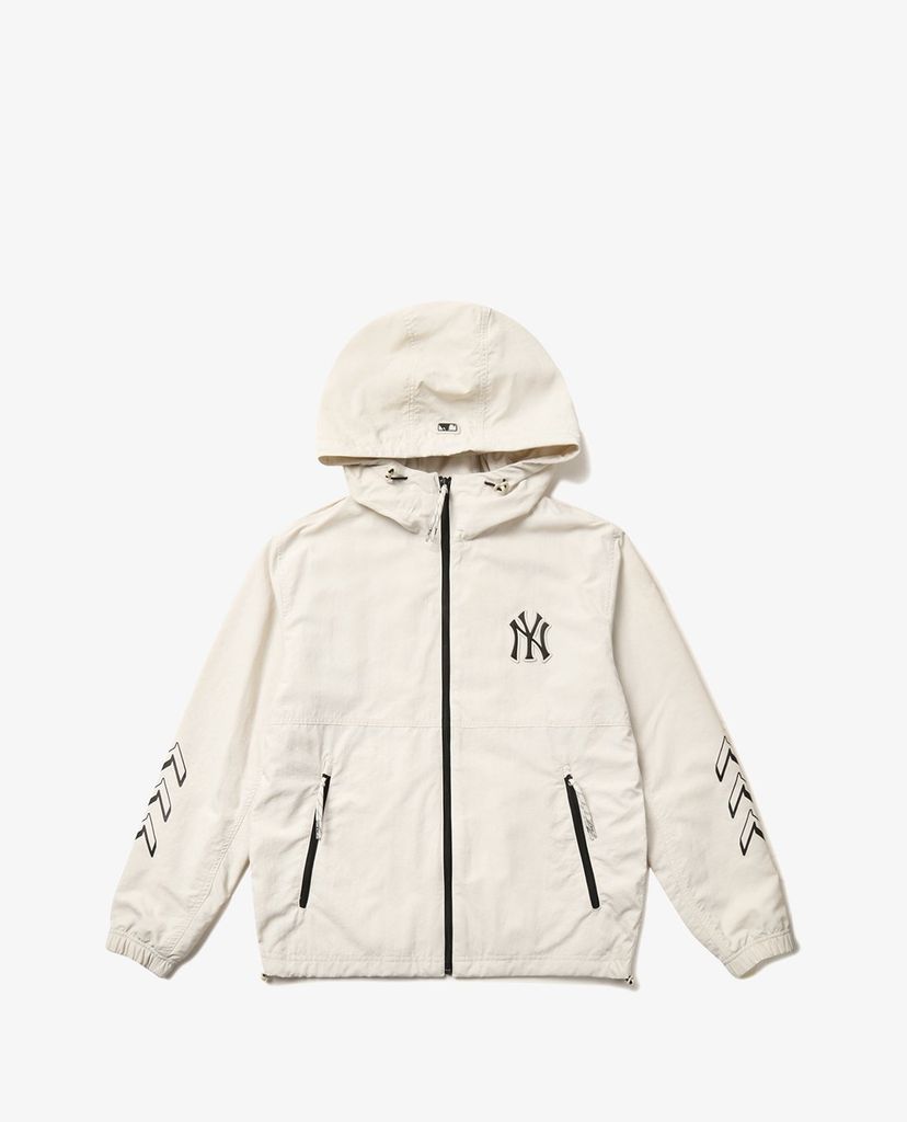 MLB - Áo hoodie phối zip Simbol Sleeve Logo