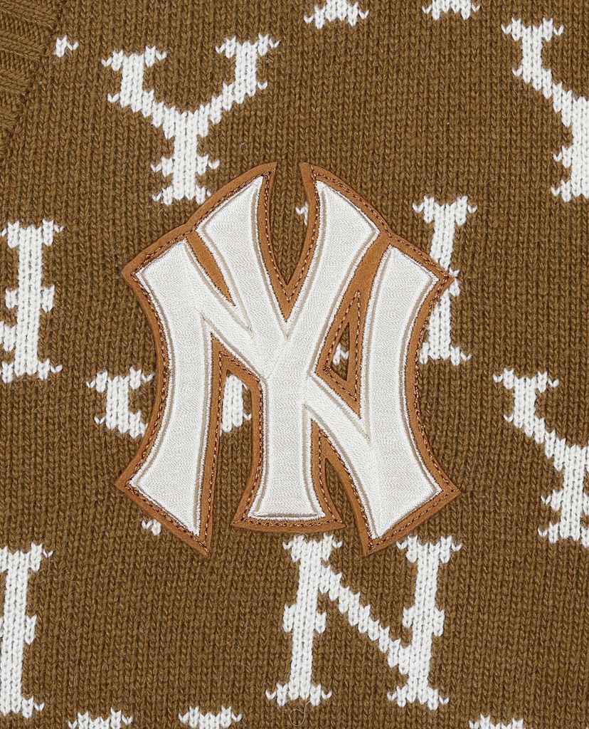 MLB - Áo khoác cardigan Monogram Allover Knit