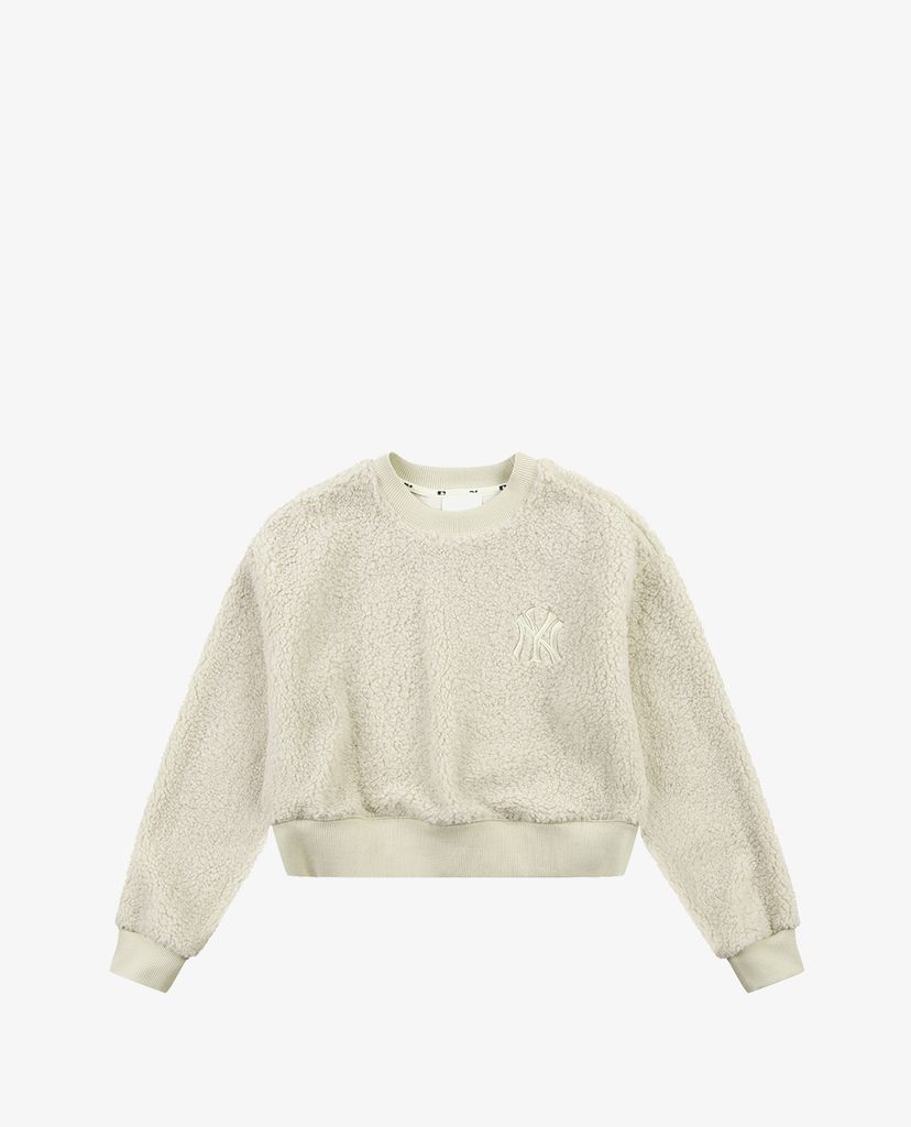 MLB - Áo sweatshirt nữ phom croptop Fleece Lined Wool