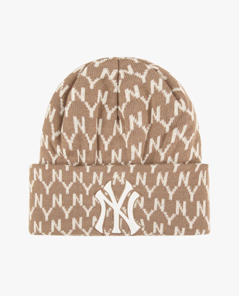 MLB - Nón len họa tiết Monogram