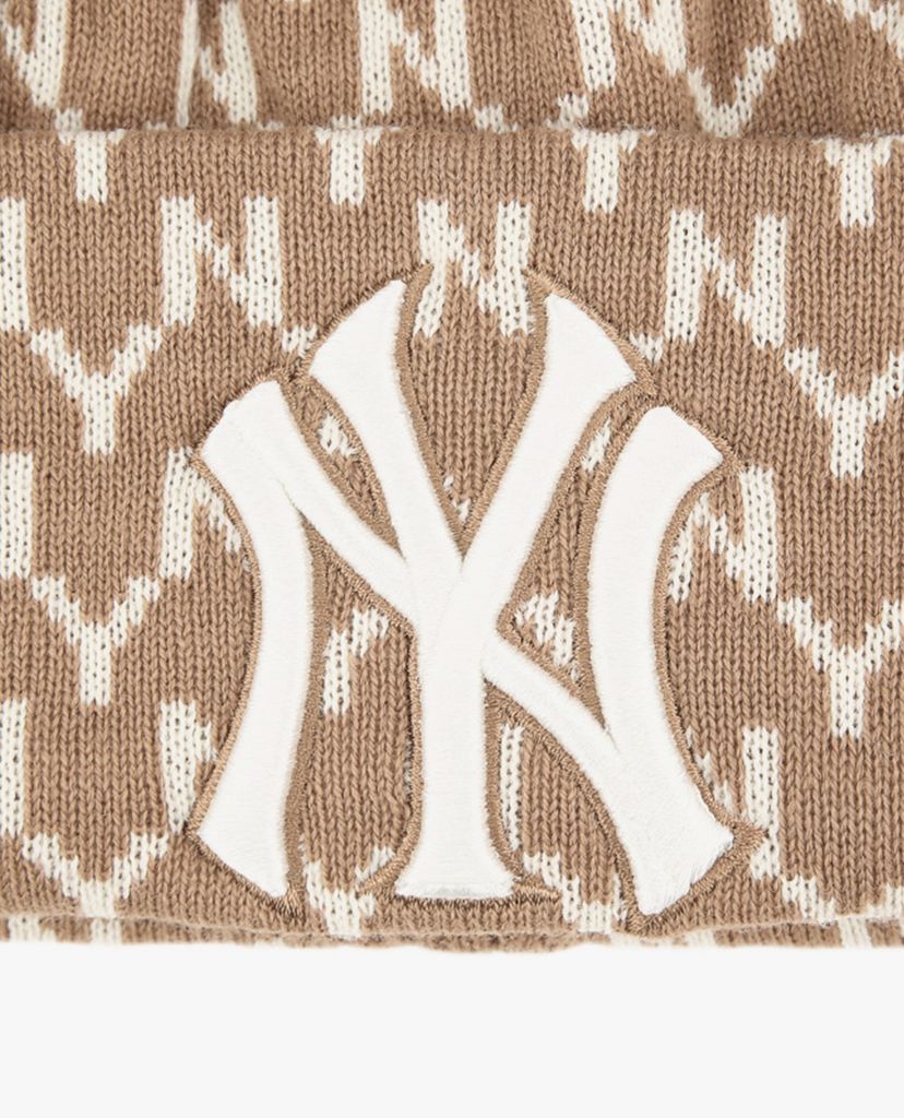 MLB - Nón len họa tiết Monogram