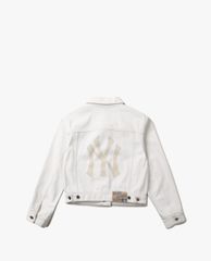 MLB - Áo khoác denim nữ phom croptop Back Logo