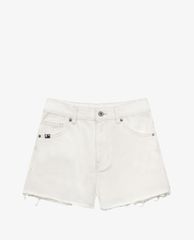 MLB - Quần shorts jeans nữ phối logo thời trang