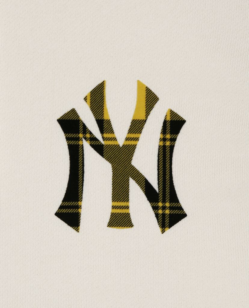 MLB - Áo hoodie tay dài phối mũ thời trang FIT Plaid Over Fit
