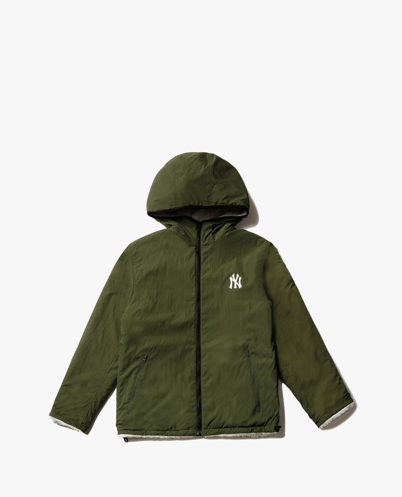MLB - Áo khoác lông phối mũ Reversible Wool Fleece