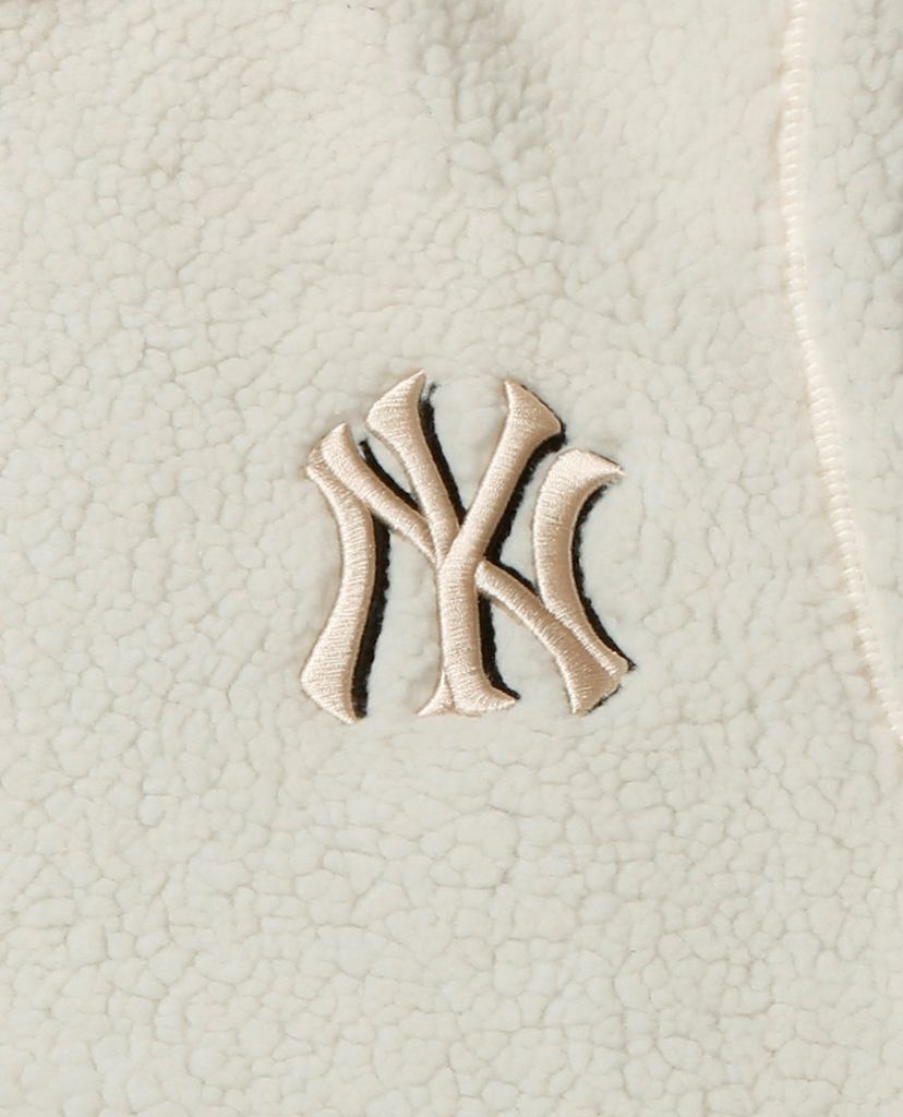 MLB - Áo khoác lông phối mũ Reversible Wool Fleece