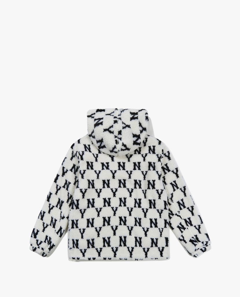 MLB - Áo khoác kiểu phối zip tay dài Monogram Wool Fleece
