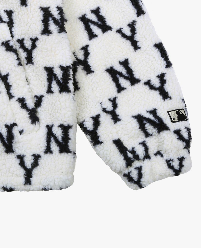 MLB - Áo khoác kiểu phối zip tay dài Monogram Wool Fleece